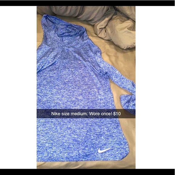 Blue Nike size medium shirt with hood - Picture 1 of 2